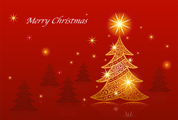 クリスマスツリー　クリスマス　カード