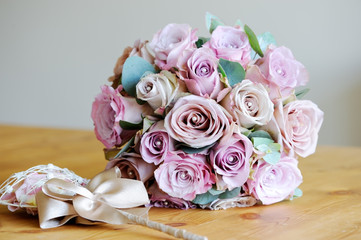 Brides bouquet of roses