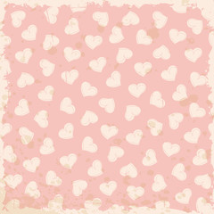 grunge background with heart pattern