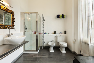 beautiful house, interior, view of the bathroom