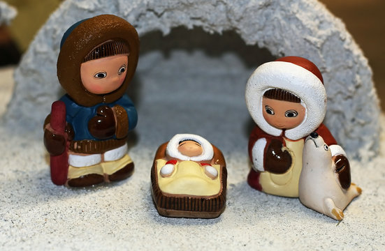 Nativity ethnic with the Holy family of Nazareth