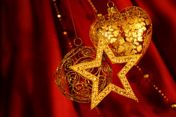 Golden christmas decoration