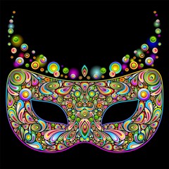 Mask Psychedelic Art Design-Maschera Carnevale Psichedelica