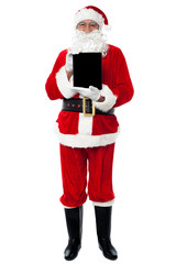 Santa showing newly launched tablet pc