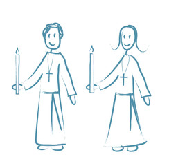 enfants de choeur cierge
