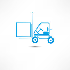 Forklift truck icon