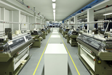 Industrial textile factory, interior