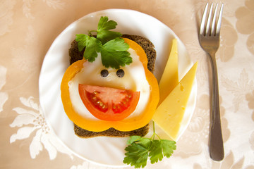 Breakfast sandwich face
