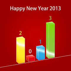 Business graph 2013 - Happy New Year