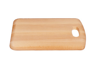 Wooden Chopping Board Isolated on White
