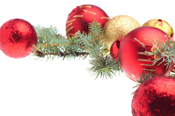 Christmas decoration isolated on the white background