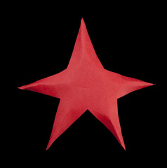 Red star atop the Christmas tree