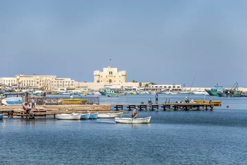 Fototapeten Baie d'Alexandrie et fort de Qaytbay © jasckal