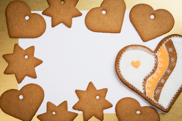 gingerbread frame with space for text