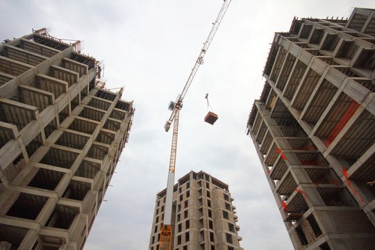 Crane at the construction zone