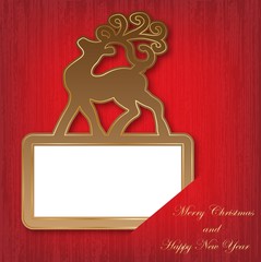 Christmas label_reindeer