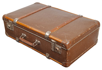 Vintage suitcase. Clipping path included.