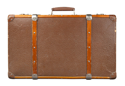 Vintage suitcase isolated.