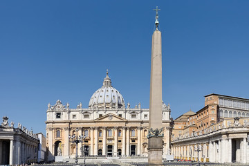 View of San Peter basilica