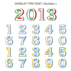 Overlay Type Font ( Bold / Number ) #Vector