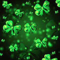 abstract background with green ribbons