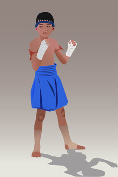 Thai boxing boy