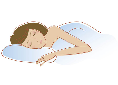 眠る女性