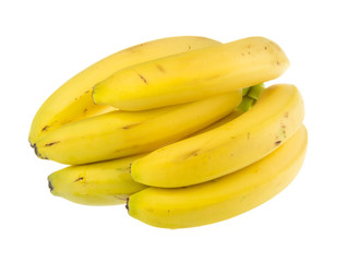 Bunch of bananas on white background