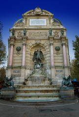 Saint michael fountain in paris