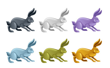 Obraz premium Rabbit set