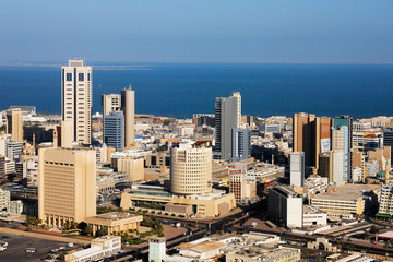 A skyline view of Kuwait City