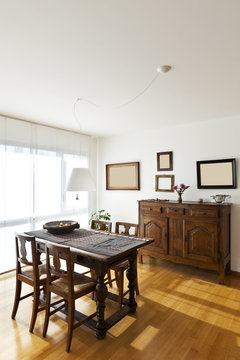 beautiful apartment interior, ethnic furniture