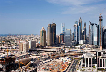 Obraz premium A skyline view of Dubai, UAE