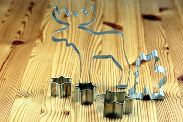 Weihnachtliche Ausstechformen Elch,Nikolaus