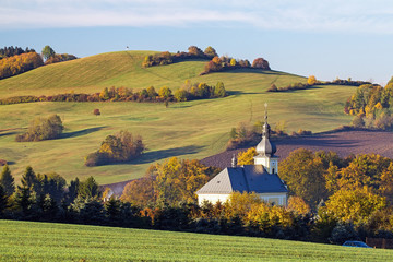 Catholic church in the village
