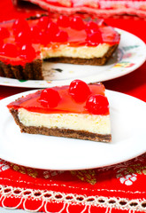 Celebration Cherry cheesecake dessert
