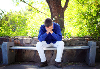 Fototapeta premium Sad Young Man