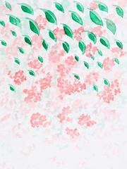 hand drawn watercolor illustration of pink flowers