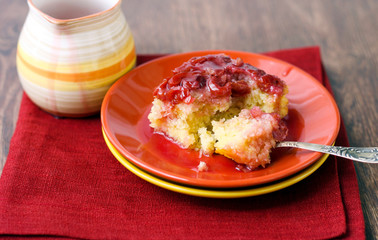 Coconut and cherry upside down cake © manyakotic