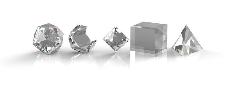 Bausteine des Lebens - Platonische K&ouml;rper in 3D Diamanten