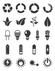 Ecology energy icon set