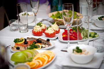 Well-laid table