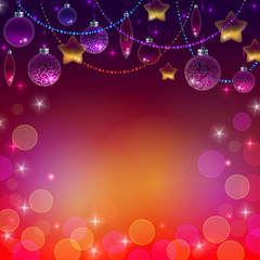 Christmas decorations. vector background