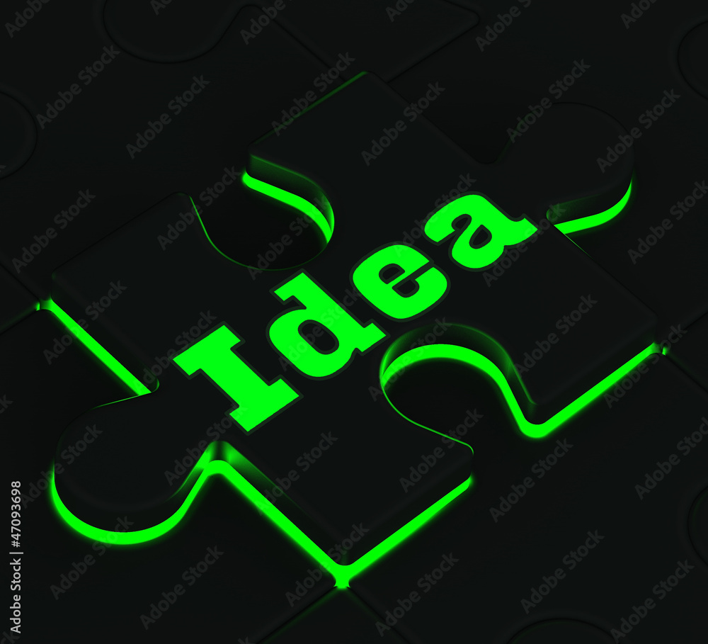Poster Idea Puzzle Showing Innovation And Inventions