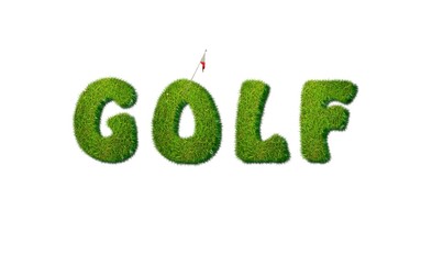 Golf in grass.
