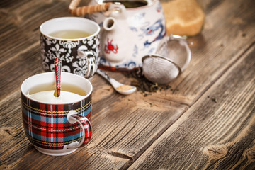 Teapot and a cup