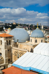 Fototapeta na wymiar Kopuła kościoła Grobu Świętego w Jerozolimie