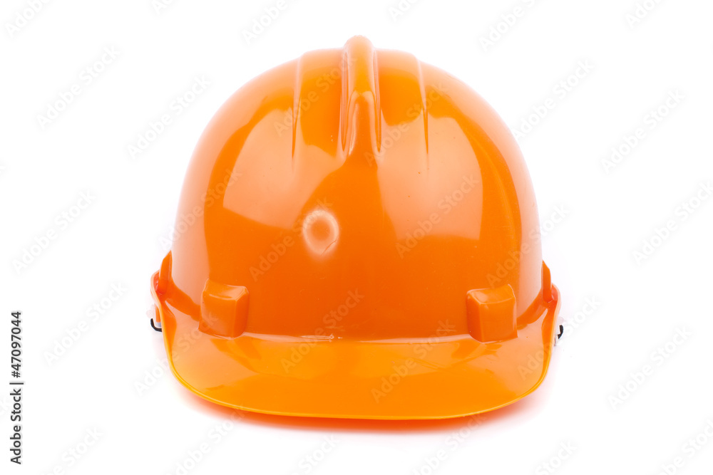 Wall mural orange builder safety hardhat