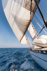 Sailing yacht on the race - 47098282