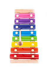 Colorful child wooden xylophone